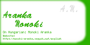 aranka monoki business card